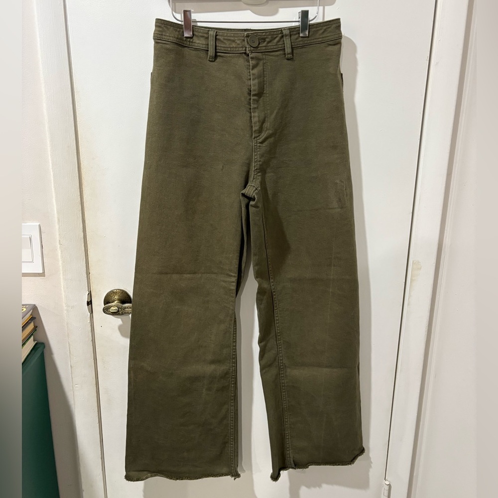 Anthropologie “a loves a” green wide leg pants 31